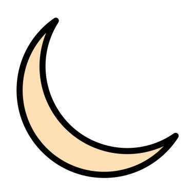 Ay Vektörü simgesi tasarımı illüstrasyonu