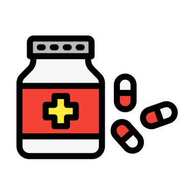 Uyku Hapları Vektör Simgesi Tasarım İllüstrasyonu