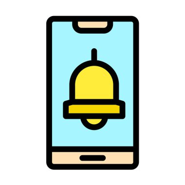 Akıllı Telefon Vektör Simgesi Tasarım İllüstrasyonu