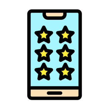 Yıldız Vektörü Simgesi Tasarım İllüstrasyonu