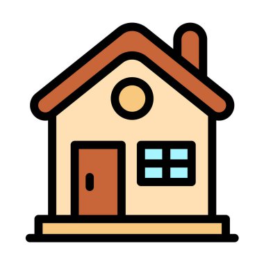 Ev Vektörü Simgesi Tasarım İllüstrasyonu