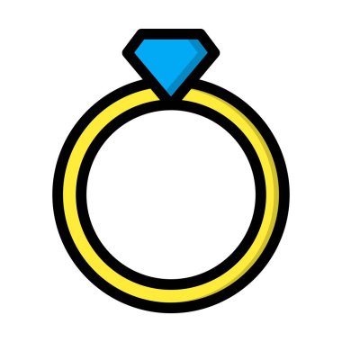 Halka Vektörü Simgesi Tasarım İllüstrasyonu