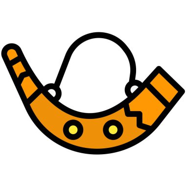 Boynuz Vektörü Simgesi Tasarım İllüstrasyonu