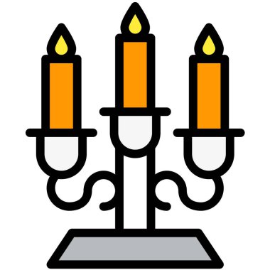 Mum Boyası Vektör Simgesi Tasarım İllüstrasyonu