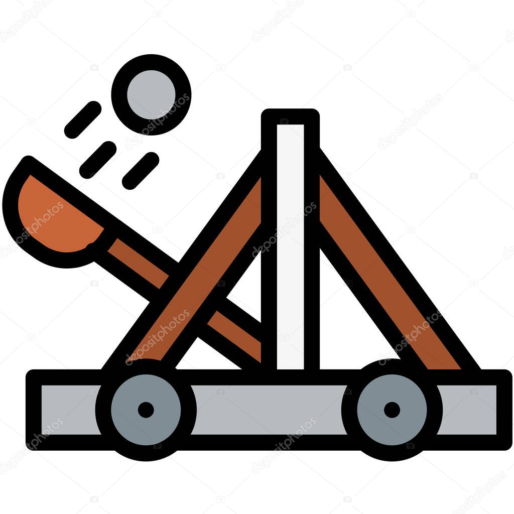 Catapult Vector Icon Design Illustration