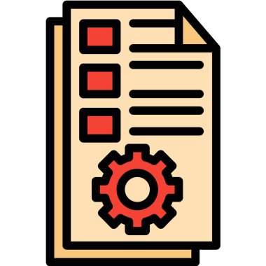 Kontrat Yönetimi Vektör Simgesi Tasarım İllüstrasyonu