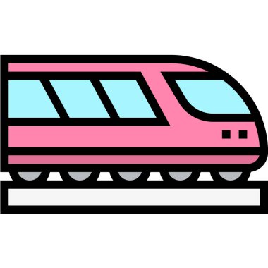 Tren Vektörü Simgesi Tasarım İllüstrasyonu