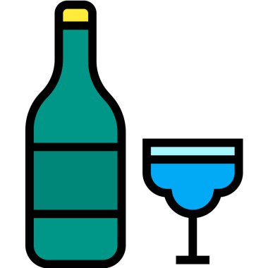 İçecekler Vektör Simgesi Tasarım İllüstrasyonu