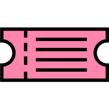 Uçak bileti Vektör Simgesi Tasarım İllüstrasyonu