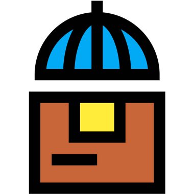 Paket Koruma Vektörü Simgesi Tasarım İllüstrasyonu