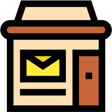 Kargo Posta Ofisi Vektör Simgesi Tasarım İllüstrasyonu