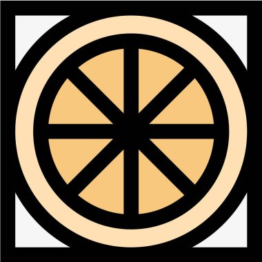 Pizza Kutusu Vektör Simgesi Tasarım İllüstrasyonu