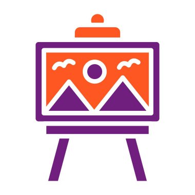 Boyama Vektörü Simgesi Tasarım İllüstrasyonu