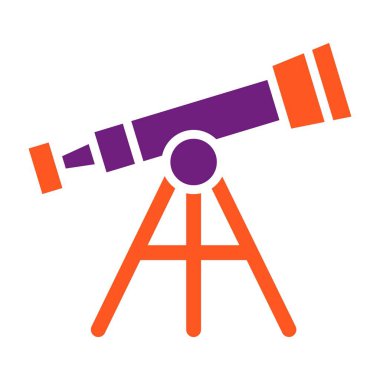 Teleskop Vektör Simgesi Tasarım İllüstrasyonu