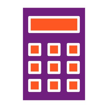 Hesap Makinesi Vektör Simgesi Tasarım İllüstrasyonu