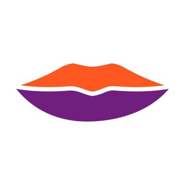 Lips Vektör Simgesi Tasarım İllüstrasyonu