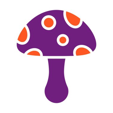 Mantar Vektörü Simgesi Tasarım İllüstrasyonu