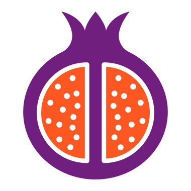 Nar Vektörü Simgesi Tasarım İllüstrasyonu