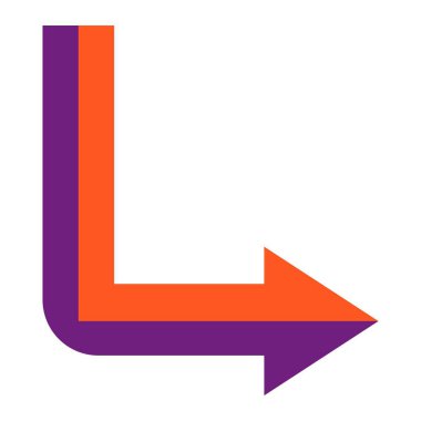 Sağ Alt Vektör Simgesi Tasarım İllüstrasyonu