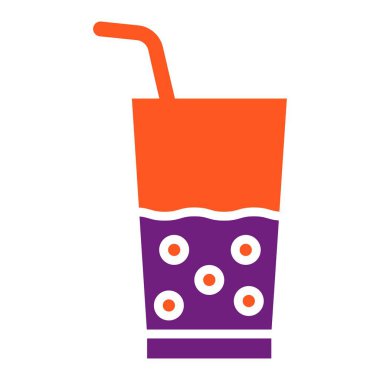 Meyve suyu Vektörü Simgesi Tasarımı Çizimi