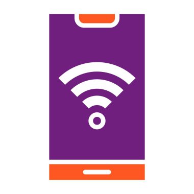 Wifi Vektör Simgesi Tasarım İllüstrasyonu