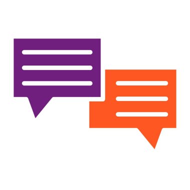 Sohbet Vektörü Simgesi Tasarım İllüstrasyonu