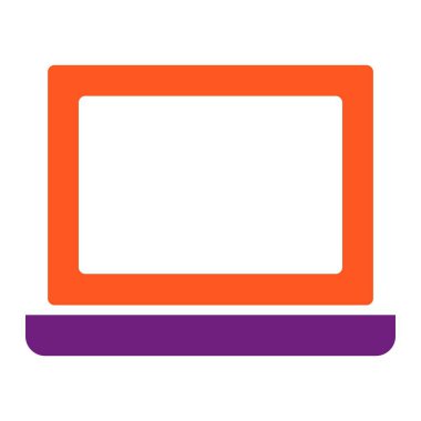 Laptop Vektör Simgesi Tasarım Çizimi