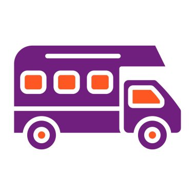 Kamp Van Vector Simgesi Tasarım İllüstrasyonu