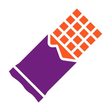 Çikolata Vektörü Simgesi Tasarım İllüstrasyonu