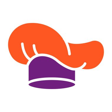 Şef Şapka Vektör Simgesi Tasarım İllüstrasyonu