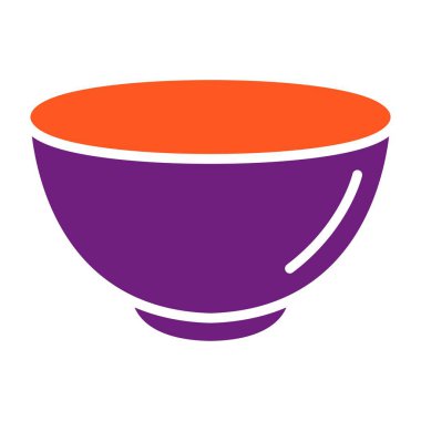 Bowl Vektör Simgesi Tasarım İllüstrasyonu