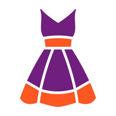 Elbise Vektörü Simgesi Tasarım İllüstrasyonu