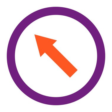 Üst Sol Vektör Simgesi Tasarım İllüstrasyonu