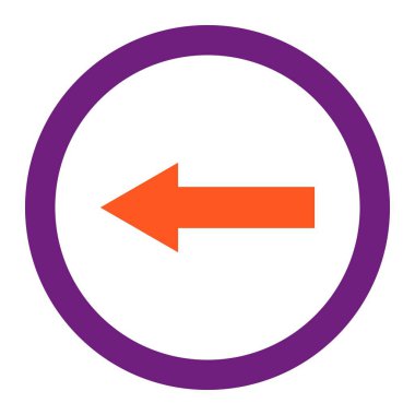 Sola Git Vektör Simgesi Tasarım İllüstrasyonu