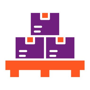 Pallet Vektör Simgesi Tasarım İllüstrasyonu