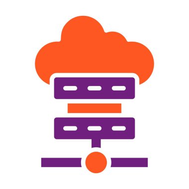 Bulut Sunucusu Vektör Simgesi Tasarım İllüstrasyonu