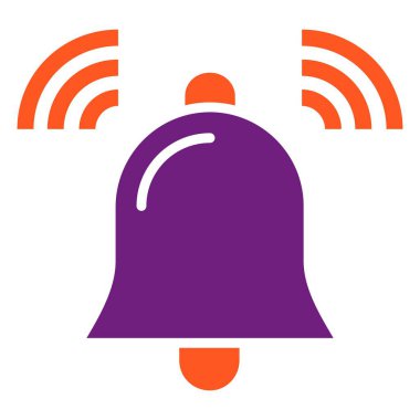 Çan Vektörü Simgesi Tasarım İllüstrasyonu