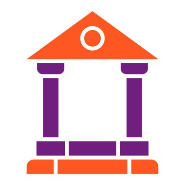 Banka Vektörü Simgesi Tasarım İllüstrasyonu