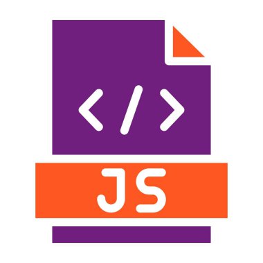 Javascript Vektör Simgesi Tasarım İllüstrasyonu