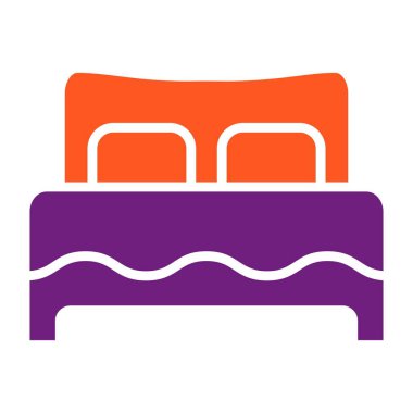 Yatak Vektörü Simgesi Tasarım İllüstrasyonu