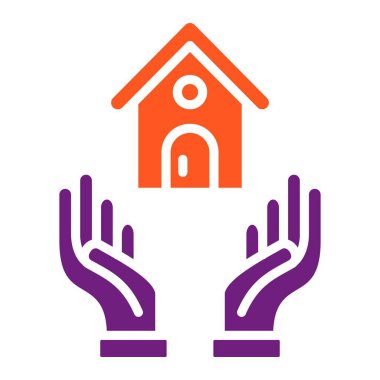 Ev sigortası Vektör Simgesi Tasarım İllüstrasyonu