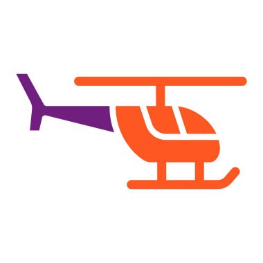 Helikopter Vektör Simgesi Tasarım İllüstrasyonu