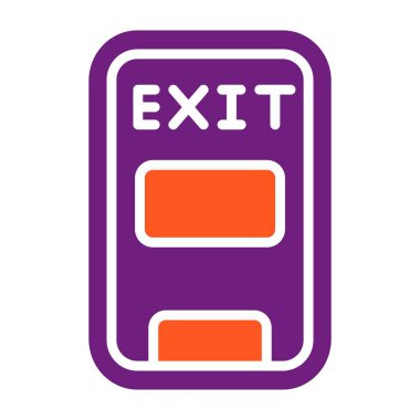 Acil çıkış Vektör Simgesi Tasarım İllüstrasyonu