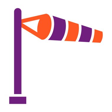 Windsock Vektör Simgesi Tasarım İllüstrasyonu