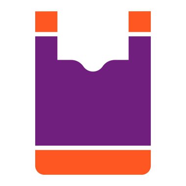 Plastik torba Vektör Simgesi Tasarım İllüstrasyonu