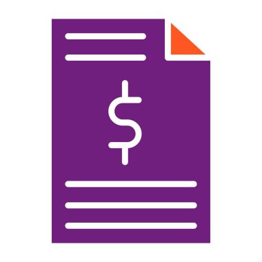 Fatura Vektörü Simgesi Tasarım İllüstrasyonu