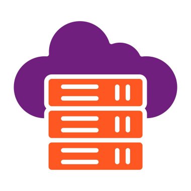 Veritabanı Vektör Simgesi Tasarım İllüstrasyonu