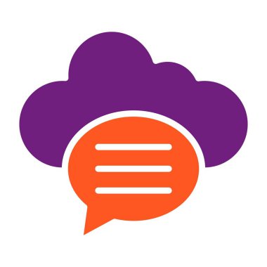 Sohbet kabarcığı Vektör Simgesi Tasarım İllüstrasyonu