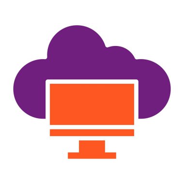 Monitör Vektör Simgesi Tasarım İllüstrasyonu