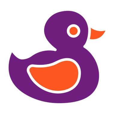 Kauçuk Ördek Vektör Simgesi Tasarım Çizimi